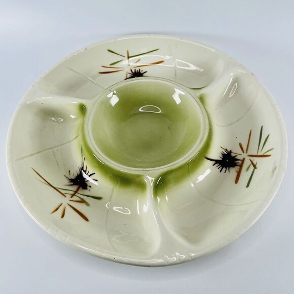 LANE & CO Chip and Dip Tray Relish Crudite Platter Atomic MCM Asian 3060 CA - Picture 1 of 12